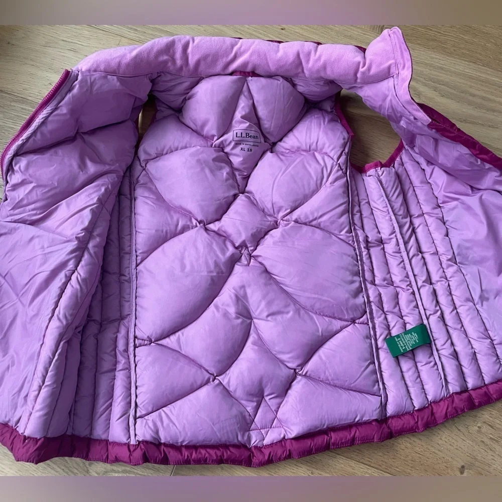 LL bean goose down vest girls xl 18